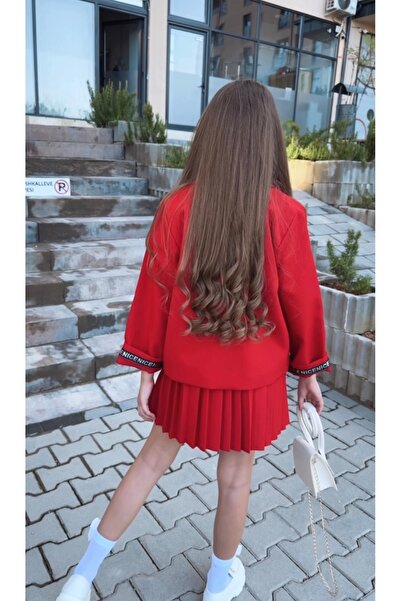 SILA BAYRAMLIK KIZ ÇOCUK TAKIM ETEK-TİŞÖRT-CEKET-ÇANTA-TAÇ