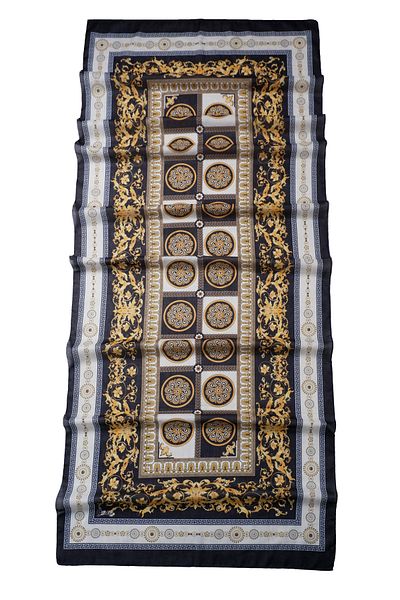 Sekine İpek Retro Ethnic Pattern Veriso Cotton Shawl Black