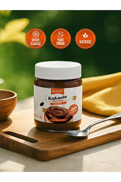 Diet Buff Fındık Ezmesi Hurmalı Kakaolu 180 gr – %80 Fındık, Rafine Şekersiz,...