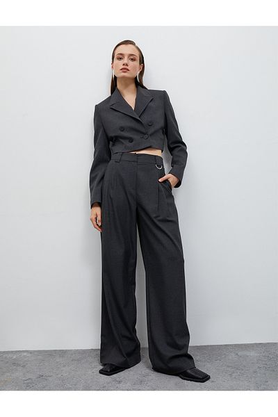 Koton Crop Double Breasted Blazer Jacket