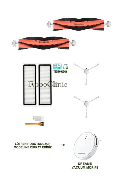 Roboclinic Dreame Vacuum Mop F9 - مكنسة كهربائية روبوتية، مجموعة بديلة متوافق...
