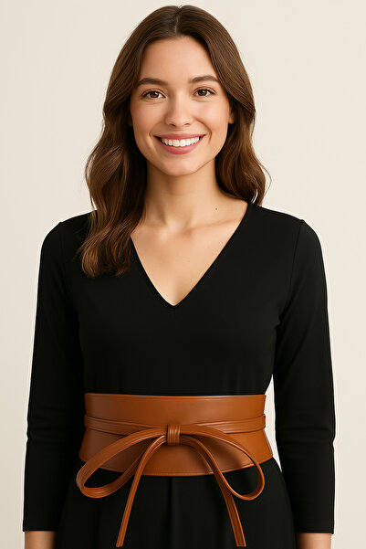 Çantachım حزام نسائي من الجلد برباط عريض