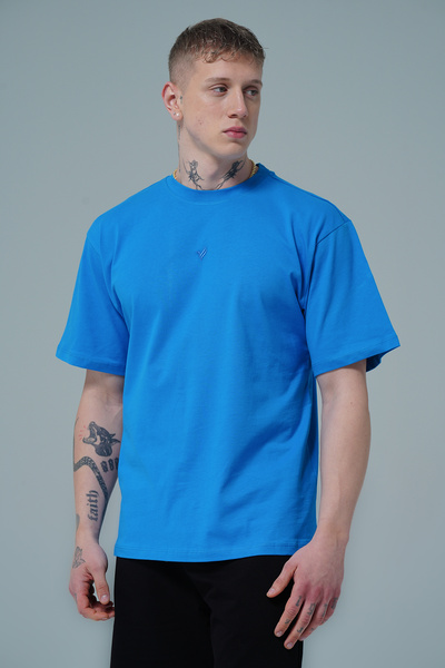 George Phoenix Pure Comfort - Μπλε Άνετο Ανδρικό Μπλουζάκι από 100% Βαμβάκι B...