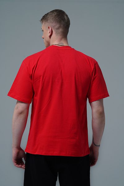 George Phoenix Pure Comfort - Red Relaxed Fit 100% Cotton Basic Men's T-Shirt