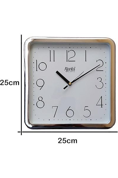 ajanta Abstract Wall Clock – White – 24W x 39.5H cm – Modern Quartz – Battery Operated