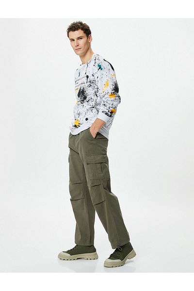 Koton Parachute Trousers Loose Cut With Stopper Cargo Pocket Detail