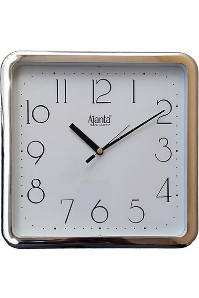 ajanta Abstract Wall Clock – White – 24W x 39.5H cm – Modern Quartz – Battery Operated