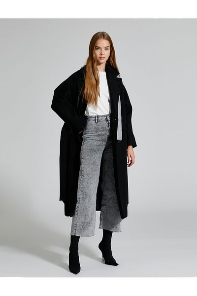 Koton Wide Cropped Jeans High Waist - Sandra Jeans