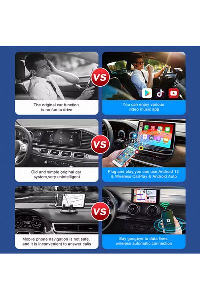 Choice 2GB 32GB Android 13 Ai Box Wired to Wireless Carplay Android Auto Adapter WiFi For Youtube Nexflit C