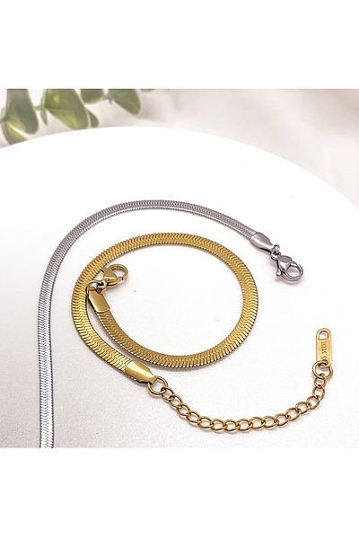Julesta Mother & Friend & Lover - Steel Italian Flat Tag Bracelet Set of 2