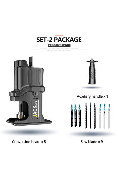 JACK LIFE B-9pcs Jangklife Screwdriver Conversion Head, Electric Drill To Electric Saw, Household Reciprocatin
