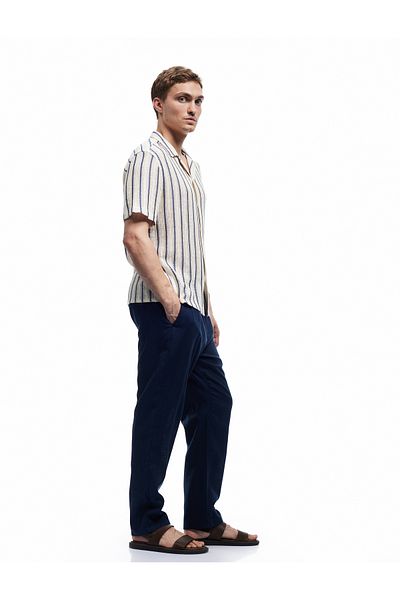 Koton Regular Fit Summer Trousers with Pocket Detail and Lace-Up Waist