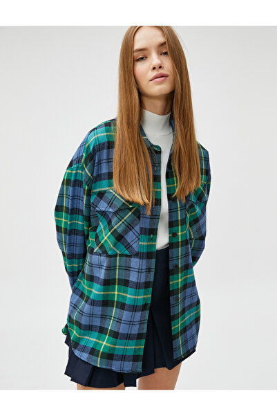 Koton Túlméretes favágó ing, nagy zsebes, gombos, hosszú ujjú