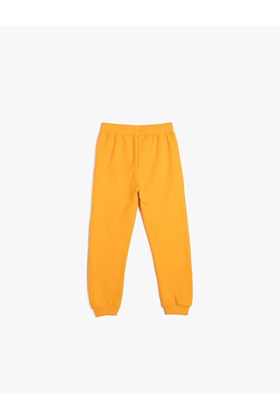 Koton Sweatpants Tie Waist Raised Cotton Teddy Bear Printed