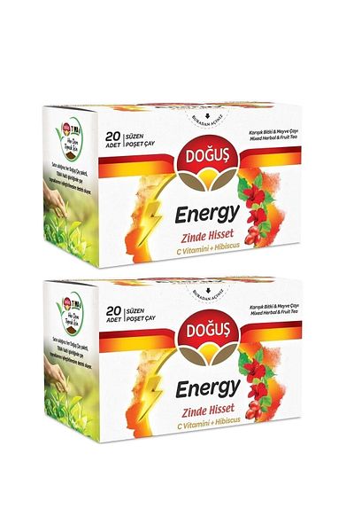 Doğuş Energy Filtered Tea Bag - 2x20 Vitamin C Hibiscus