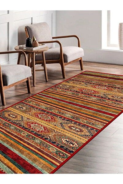 Serteks Modern Desenli Halı Dokuma Taban Dekoratif Şönil Salon Oturma Odası M...