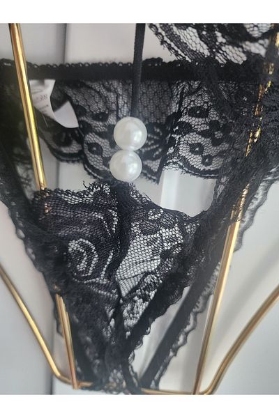 G&H UNDERWEAR String Thong Panties with Pearls