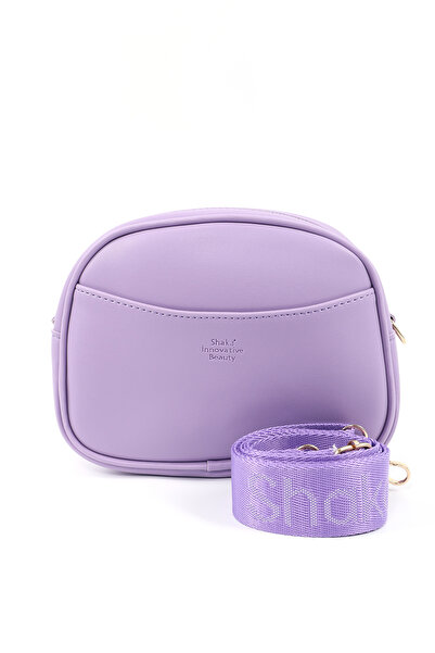 SHAKA Liliac SHK194 Geantă de umăr din piele artificială cu fermoar, 2 compar...