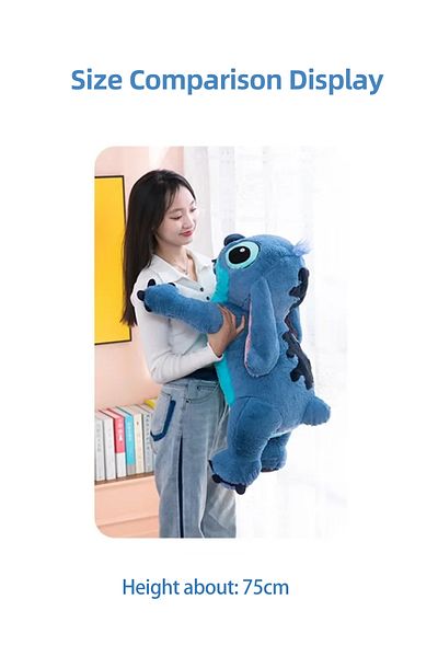 Choice 75cm Stitch Disney Kawaii Stitch Plush Toy Doll Animals Cartoon Soft Sleeping Sofa Pillow Room Decor