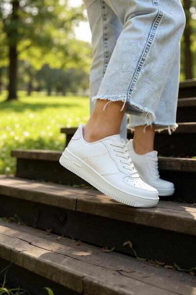 Afşin Білі кросівки Air Sneaker - Жіночі та чоловічі повсякденні комфортні спортивні кросівки