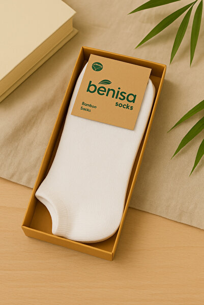 BENİSA ÇORAP 6-пакет бамбукови чорапи, бели, безшевни, дишащи
