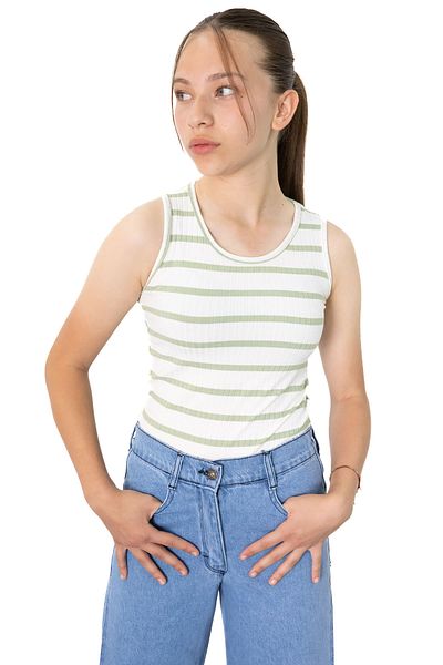 Cansın Mini Pantaloni de jeans pentru fete albastru cu picioare largi și dungi laterale 21124