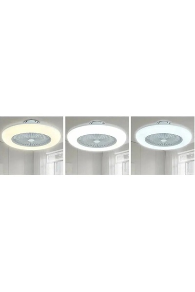 JOYSIDEA Tavan Vantilatörü & Led Lamba Avize Sarı ışık, Beyaz ışık, Gün ışığı ışık (SALON TİPİ)