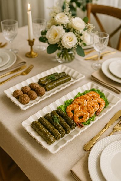 RGS ÇİNİ Rgs Sardine Series Set of 6 Ceramic Boat Plates