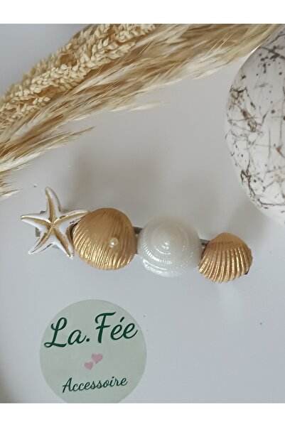 La fee aksesuar Sea Shell and Star Pattern - Polymer Clay Buckle Oyster Summe...