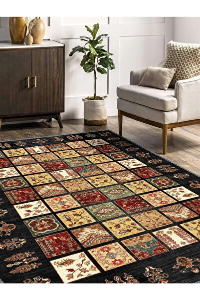 Serteks Modern Desenli Halı Dokuma Taban Dekoratif Şönil Salon Oturma Odası M...