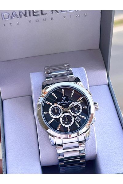 Daniel Klein Special Leather Boxed Steel Cord Internal Functions Active 3 Atm Water Resistant Men's Wrist Watch