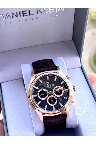 Daniel Klein Special Boxed Groom Watch Leather Cord 30 Mt Water Resistant Internal Indicators Active Men's Wrist Watch