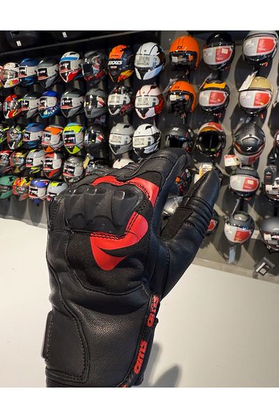 GMS Curve Red Motorcycle Gloves 4 Seasons Series Motorcycle Gloves