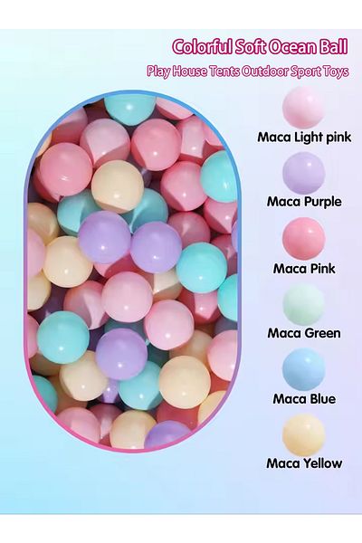 Choice Maca-6colors Colobobo Baby Plastic Ball Pit Balls 5.5cm 100pcs Colorful Soft Ocean Ball For Children
