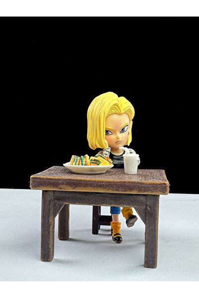 Choice Android 18 no box Dragon Ball Z Vegeta Figure Son Goku eating 8cm Pvc Action Figures Collection Mode