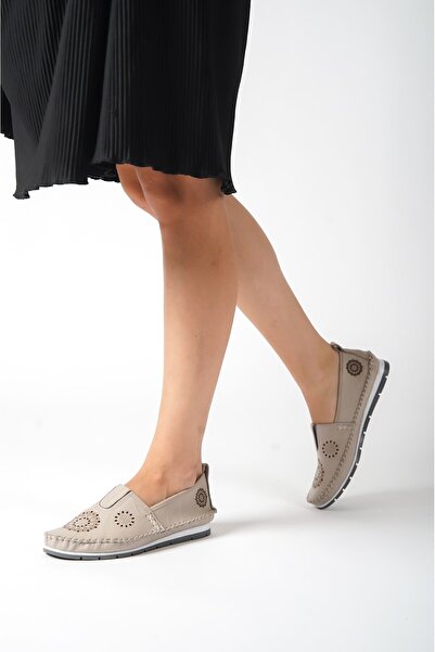 Deripabuc Balerini din piele de damă Silver-g din piele naturală Dp16-0065