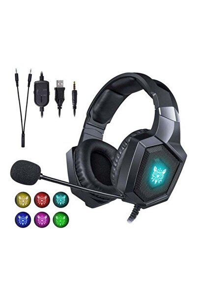 Generic K8 Rgb Gaming Headset 7.1 Surround Sound Noise Canceling Mic ,pc , Ps4-3 , Mobile And Xbox