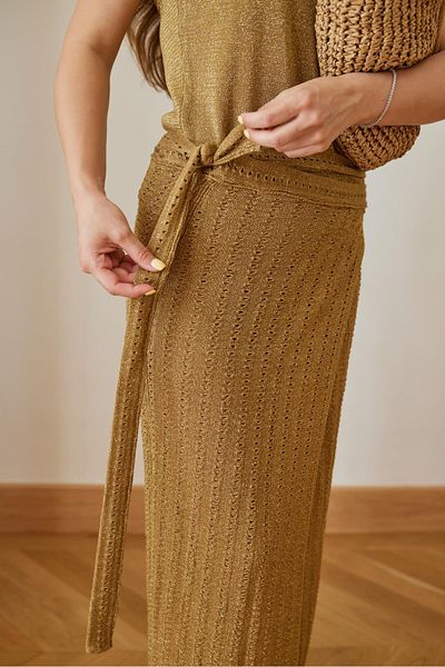 Askı Tekstil Gold Tied Glitter Skirt