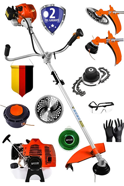 Jetta Power Tools Kimmer Plus 11000rpm 2.1 Hp Yan Tipi Benzinli Motorlu Ot Çalı Çim Biçme Tırpanı-turuncu