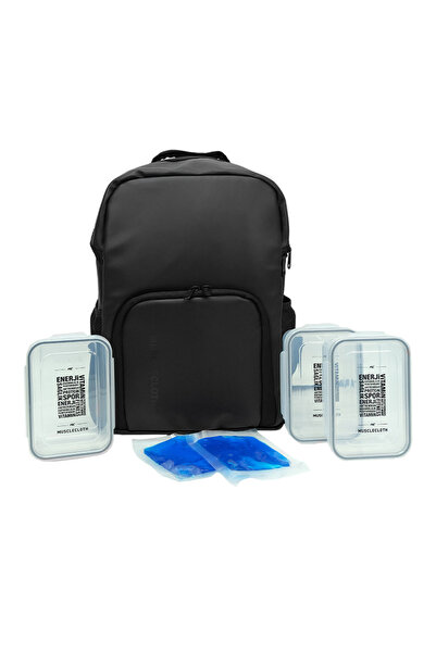 MUSCLECLOTH Elite Termo Sırt Çantası Seti Siyah
