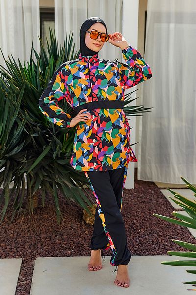Remsa Mayo R4703 Μοντέλο Full Covered Parachute Hijab Μαγιό - Sariye