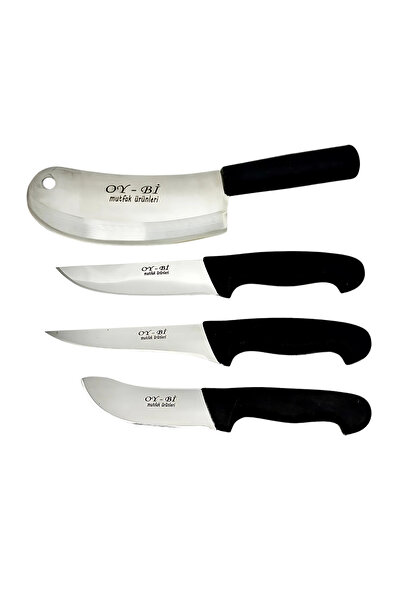 OY-Bİ 4 Parça Kurban Bıçağı Seti Et Doğrama, Yüzme, Sıyırma, Satır