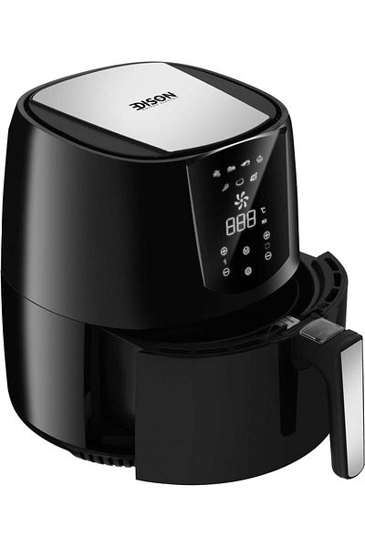 Edison Edison Digital Air Fryer, Black, 3.2 Liters, 1400 Watts