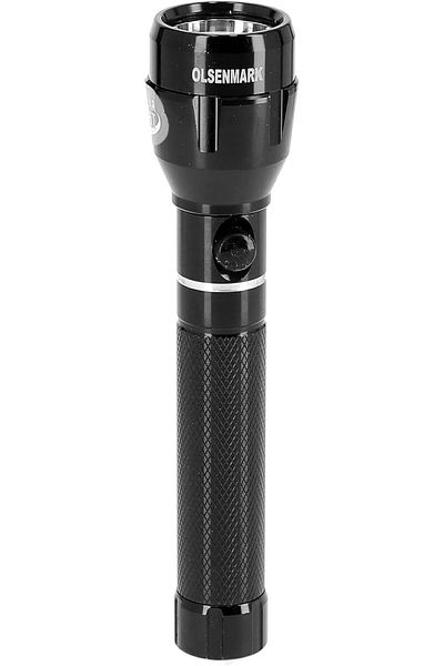 Olsenmark Compact & Powerful Led Torch – 3w Cree Light, 1500m Range, Perfect For Camping & Emergencies