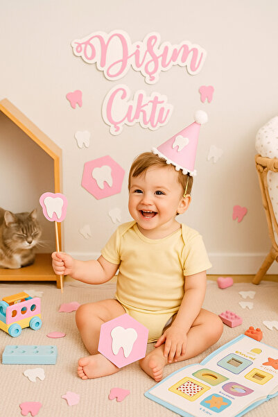 aloha concept Pembe Dişim Çıktı Diş Buğdayı Doğum Günü Yarım Yaş 6 Aylık İlk ...
