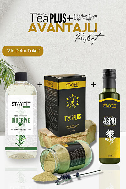 STAYFİT Bromelain Karışık Bitki Çayı + Aspir Yağı + Biberiye Suyu