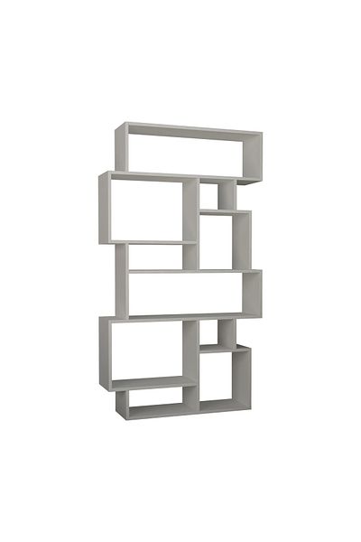 Mourah Home وحدة عرض مكتبة كارماتو الحديثة باللون الأبيض