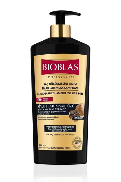 Bioblas Šampon s černým česnekem proti vypadávání vlasů - 1000 ml