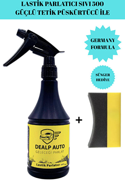 DEALP AUTO Lastik Parlatıcı Ve Koruyucu Sıvı Araba Tampon Cilası Lastik Parla...