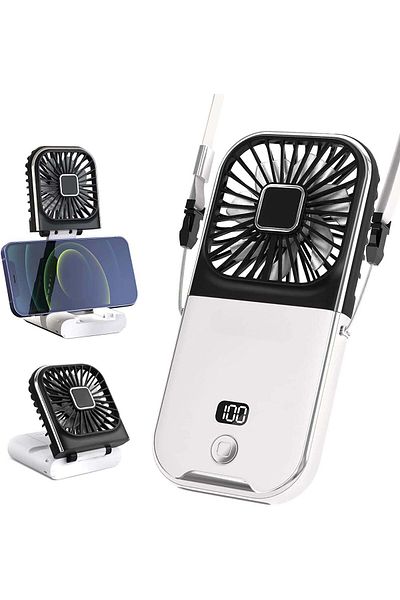 OEM 180° Foldable Handheld Fan, Desk and Phone Holder, 4 Speeds, USB Rechargeable
